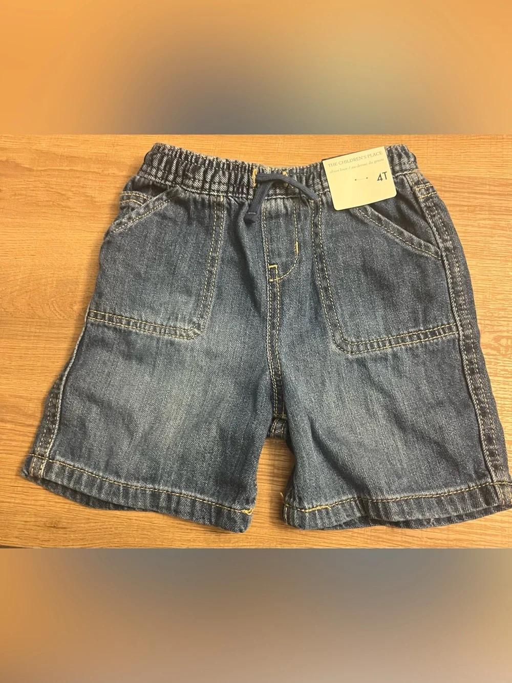 The Children's Place Black Space Graphic Tee and Blue Denim Shorts Set - Picture 2 of 3